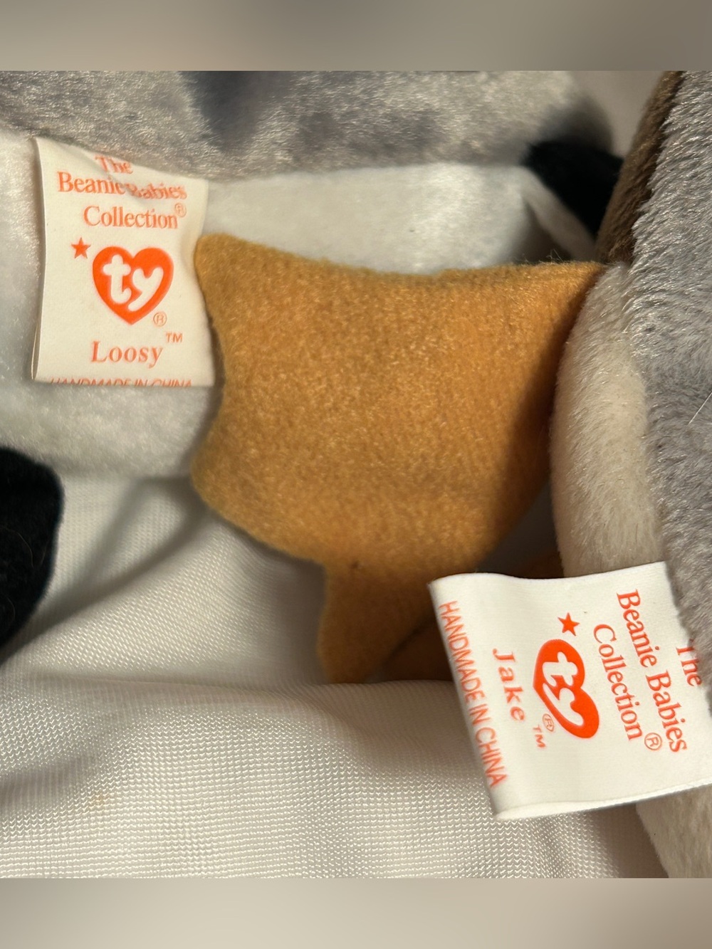 Vintage Ty Beanie Baby Lot Jake the Duck Loosy the Canada Goose bird bean babies - Picture 5 of 15